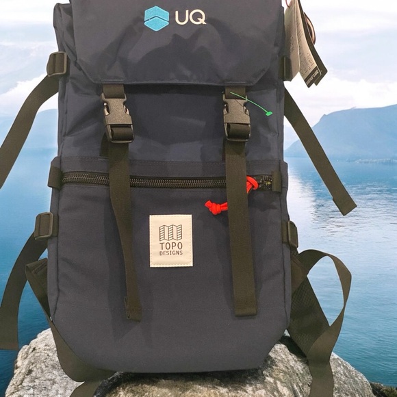Topo Designs Rover Pack Classic Navy 20L Water Repellant Nylon Recycled Backpack - Picture 1 of 13